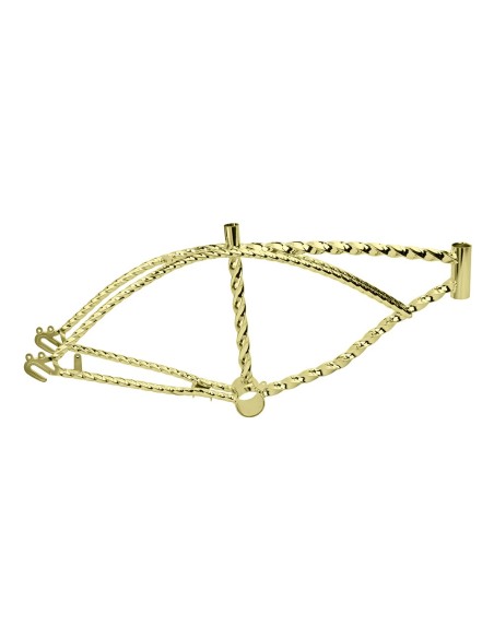 20 Twisted Lowrider Frame Gold.